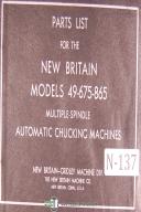 New Britian-Gridley-New Britain Gridley #49, #675, #865, Auto Chucking Machine Parts Manual 1942-#49-#675-#865-49-675-865-01